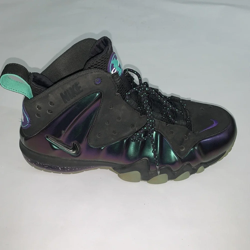 Nike Barkley Posite Max Shoes Mens 10.5 Black Glow Basketball 555097-003